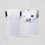 Camiseta de Entrenamiento Paris Saint-Germain 21-22 Sin Mangas Blanco