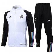 Chandal de Chaqueta del Real Madrid 23-24 Nino Blanco y Negro