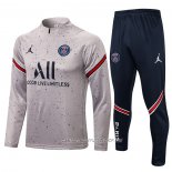 Chandal de Sudadera del Paris Saint-Germain Jordan 21-22 Gris