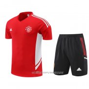 Chandal del Manchester United 22-23 Manga Corta Rojo - Pantalon Corto