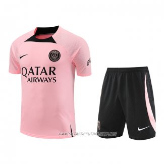 Chandal del Paris Saint-Germain 22-23 Manga Corta Rosa - Pantalon Corto