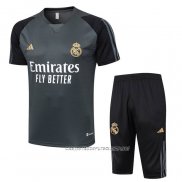 Chandal del Real Madrid 23-24 Manga Corta Verde - Pantalon Corto