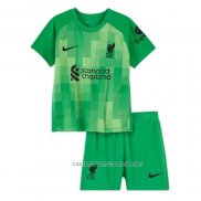 Camiseta Liverpool Portero 21-22 Nino Verde