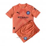 Camiseta Manchester City Portero 22-23 Nino Naranja