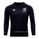 Camiseta Mexico Portero 2022 Manga Larga Negro