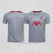 Camiseta Pre Partido del Liverpool 2022 Gris Oscuro