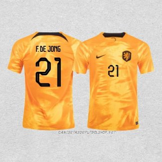 Camiseta Primera Paises Bajos Jugador F.De Jong 2022