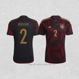 Camiseta Segunda Alemania Jugador Rudiger 2022