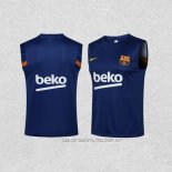 Camiseta de Entrenamiento Barcelona 21-22 Sin Mangas Azul