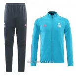 Chandal de Chaqueta del Real Madrid 20-21 Azul Claro
