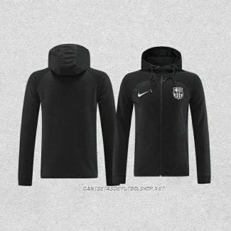 Chaqueta con Capucha del Barcelona 22-23 Negro