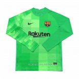 Camiseta Barcelona Portero 21-22 Manga Larga Verde