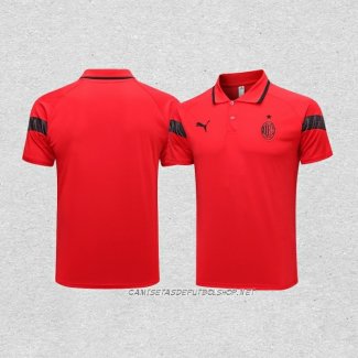 Camiseta Polo del AC Milan 23-24 Rojo