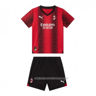 Camiseta Primera AC Milan 23-24 Nino