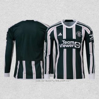 Camiseta Segunda Manchester United 23-24 Manga Larga