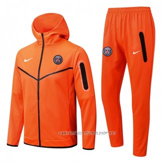 Chandal con Capucha del Paris Saint-Germain 22-23 Naranja