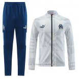 Chandal de Chaqueta del Olympique Marsella 22-23 Blanco