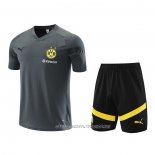 Chandal del Borussia Dortmund 22-23 Manga Corta Gris - Pantalon Corto