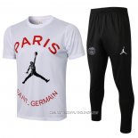 Chandal del Paris Saint-Germain 21-22 Manga Corta Blanco