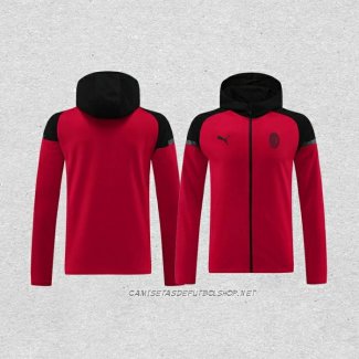 Chaqueta con Capucha del AC Milan 24-25 Rojo