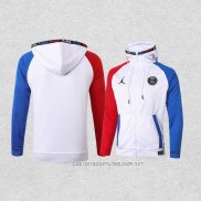 Chaqueta con Capucha del Paris Saint-Germain 2020-21 Blanco