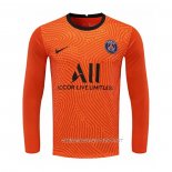 Camiseta Paris Saint-Germain Portero 20-21 Manga Larga Naranja