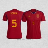 Camiseta Primera Espana Jugador Sergio 2022
