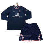 Camiseta Primera Paris Saint-Germain 21-22 Nino Manga Larga