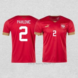 Camiseta Primera Serbia Jugador Pavlovic 2022