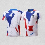 Camiseta de Entrenamiento Francia 22-23 Blanco Rojo Azul