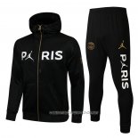 Chandal con Capucha del Paris Saint-Germain Jordan 21-22 Negro