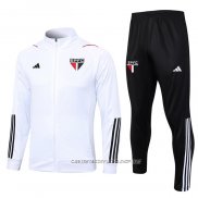 Chandal de Chaqueta del Sao Paulo 23-24 Blanco