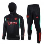 Chandal de Sudadera del Manchester United 23-24 Nino Negro y Rojo