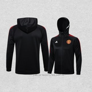 Chaqueta con Capucha del Manchester United 22-23 Negro