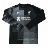 Camiseta Liverpool Portero 21-22 Manga Larga Negro