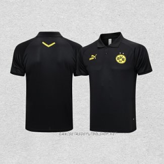 Camiseta Polo del Borussia Dortmund 23-24 Negro