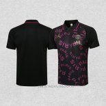 Camiseta Polo del Paris Saint-Germain Jordan 21-22 Purpura