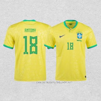 Camiseta Primera Brasil Jugador Antony 2022