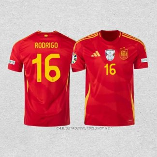 Camiseta Primera Espana Jugador Rodrigo 2024