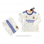 Camiseta Primera Real Madrid 21-22 Nino Manga Larga