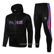 Chandal con Capucha del Paris Saint-Germain 21-22 Negro