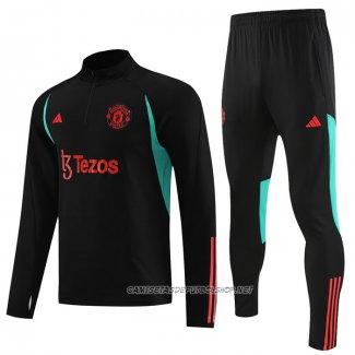 Chandal de Sudadera del Manchester United 23-24 Negro