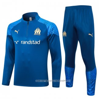 Chandal de Sudadera del Olympique Marsella 23-24 Nino Azul