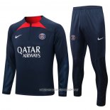 Chandal de Sudadera del Paris Saint-Germain 22-23 Azul Oscuro