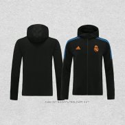 Chaqueta con Capucha del Real Madrid 21-22 Negro