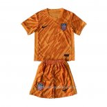 Camiseta Estados Unidos Portero 2024 Nino Naranja