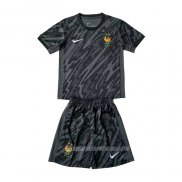 Camiseta Francia Portero 2024 Nino Negro