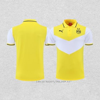 Camiseta Polo del Borussia Dortmund 22-23 Amarillo y Blanco