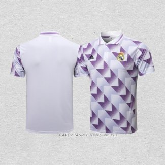 Camiseta Polo del Real Madrid 22-23 Blanco y Purpura