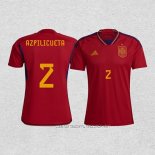 Camiseta Primera Espana Jugador Azpilicueta 2022